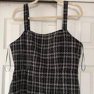 Francesca's Black and White Tweed Dress